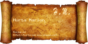 Hurta Marion névjegykártya